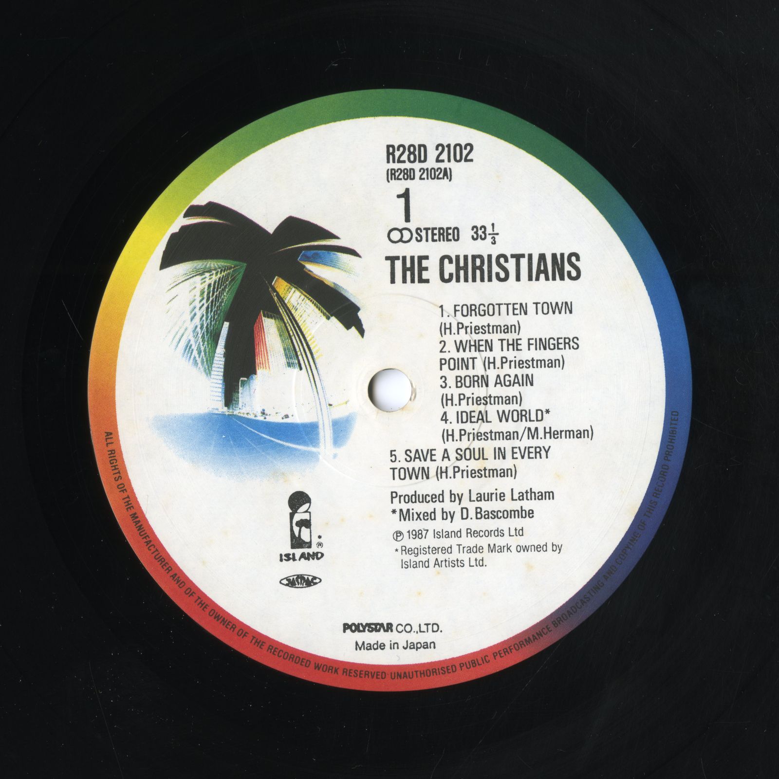 1987年The Christiansラベル01